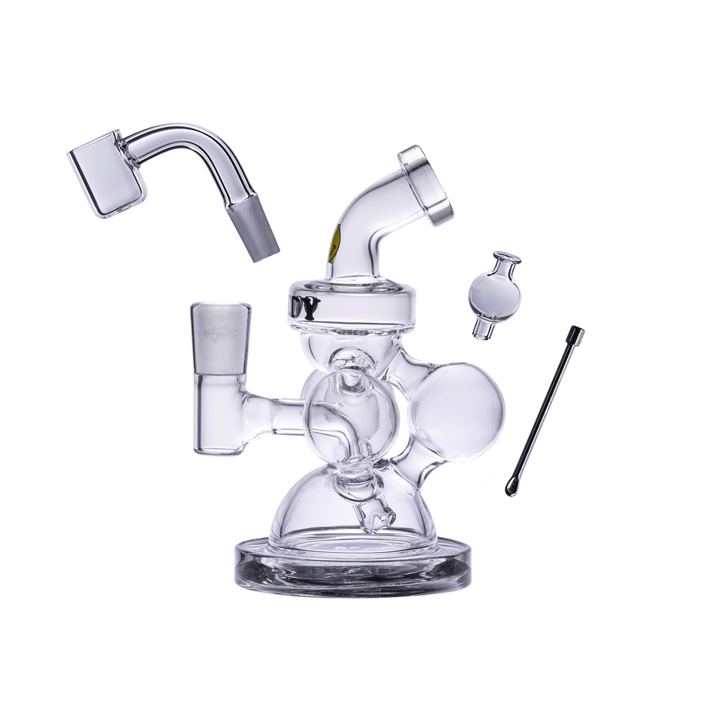 Goody Glass Clear Atom Mini Dab Rig - 3