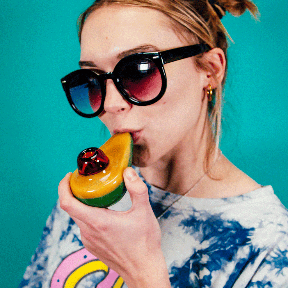 Goody Glass - Avocado Hand Pipe - 5