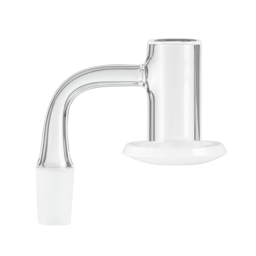 Terp Slurper Beveled Edge Opaque Bottom Quartz Banger | Fully Welded High Airflow | 14mm Male Joint | 38mm OD | 2mm Thickness - 1