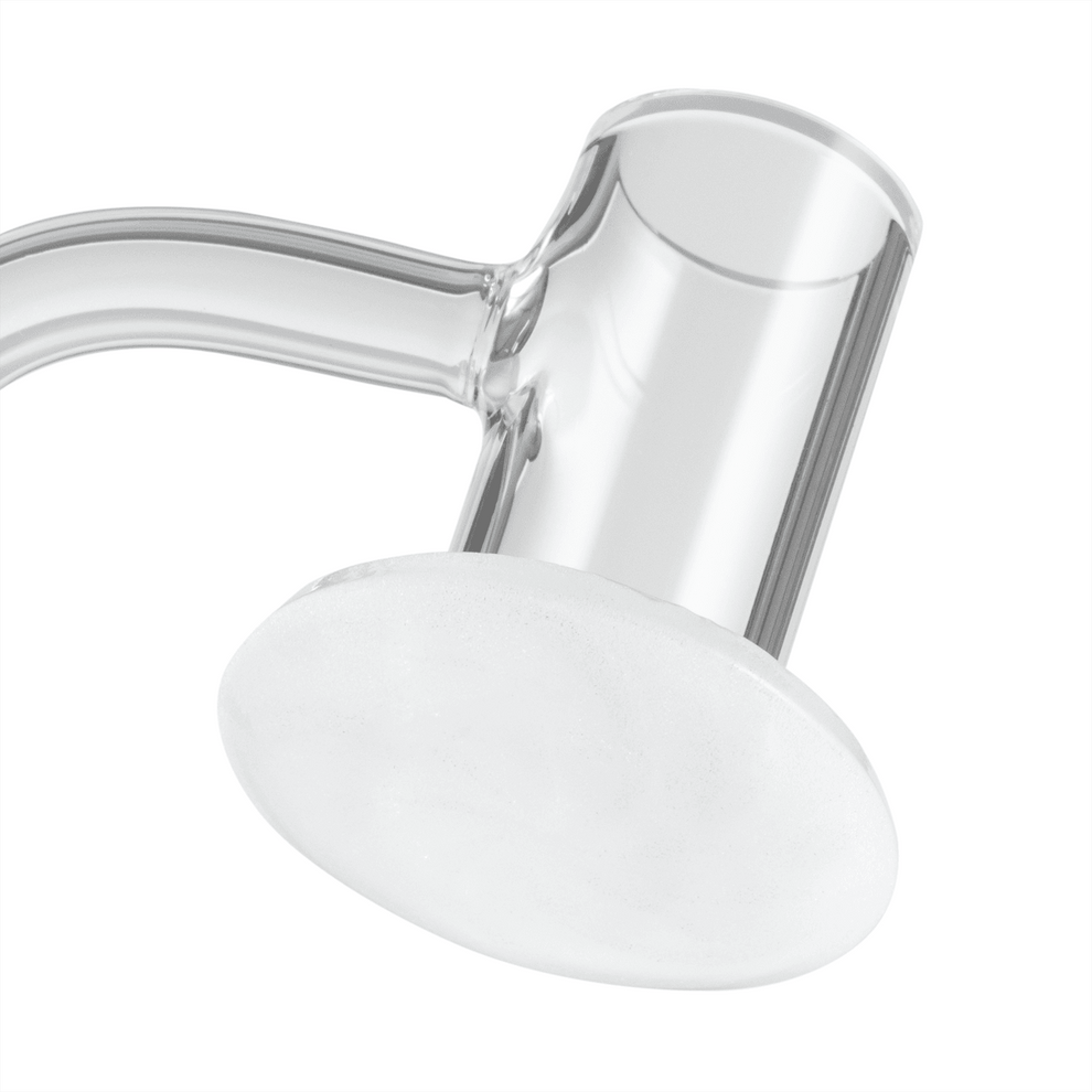 Terp Slurper Beveled Edge Opaque Bottom Quartz Banger | Fully Welded High Airflow | 14mm Male Joint | 38mm OD | 2mm Thickness - 2