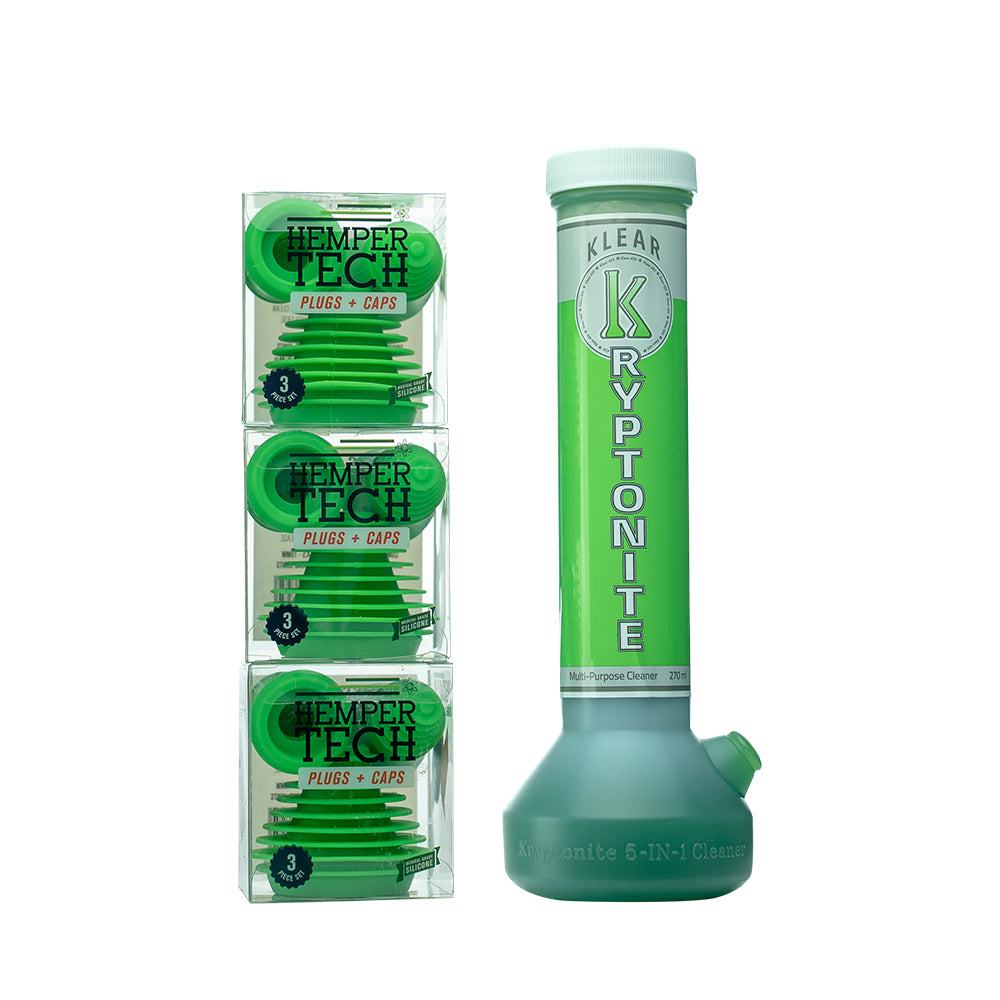 HemperTech Cleaning Plugs+Caps Kryptonite Bundle - 