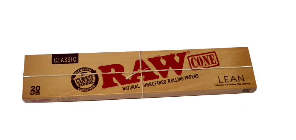 RAW Lean Cones Rolling Papers 20CT - 2