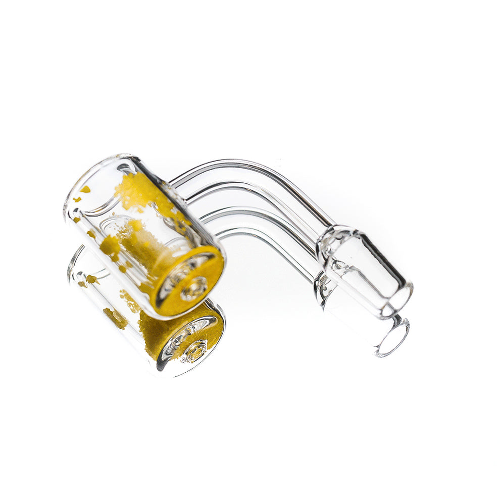 Thermo Chromic Quartz Banger with Color Changing Crystals | 14mm Male Joint | 25mm OD | 5mm Thickness - 2