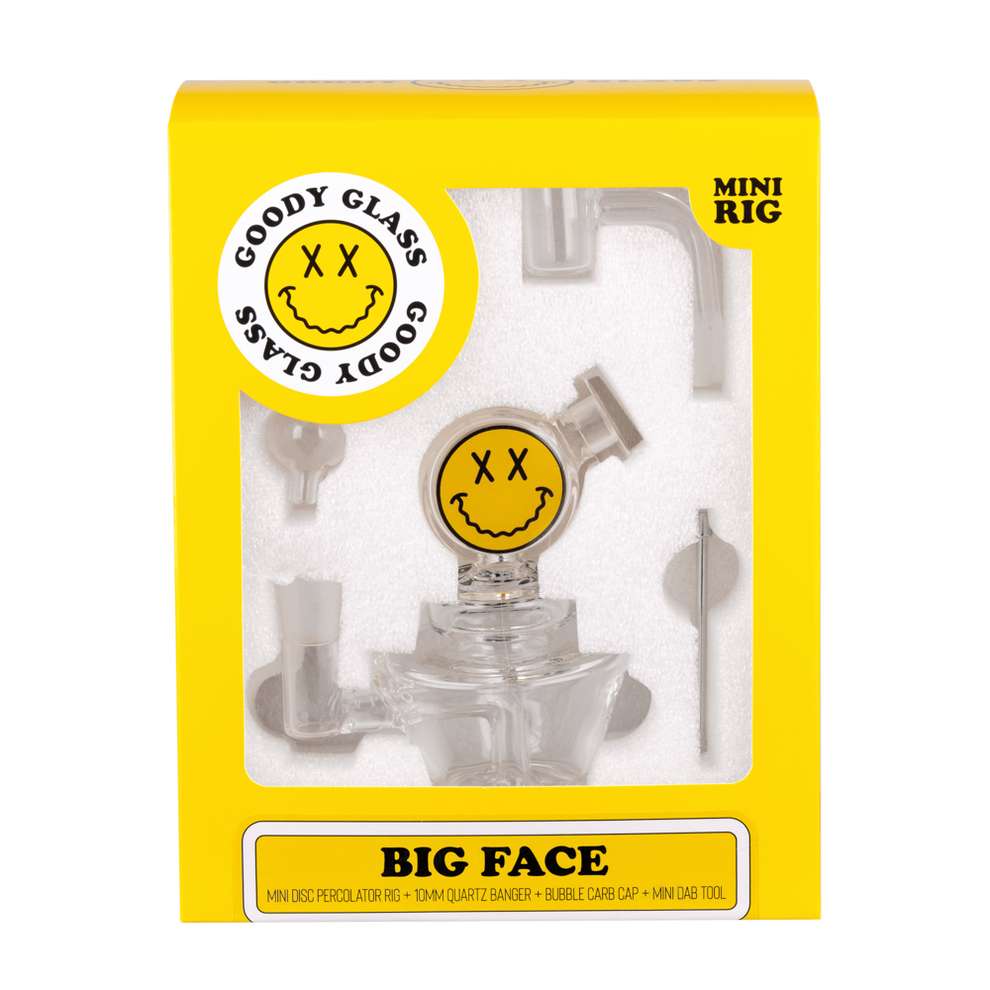 Goody Glass - Big Face Mini Dab Rig 4-Piece Kit - 7