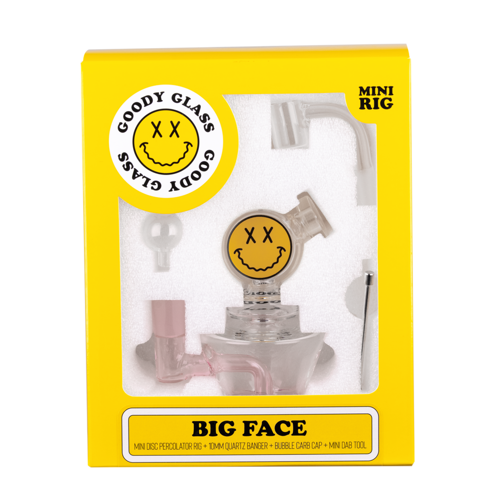 Goody Glass - Big Face Mini Dab Rig 4-Piece Kit - 8