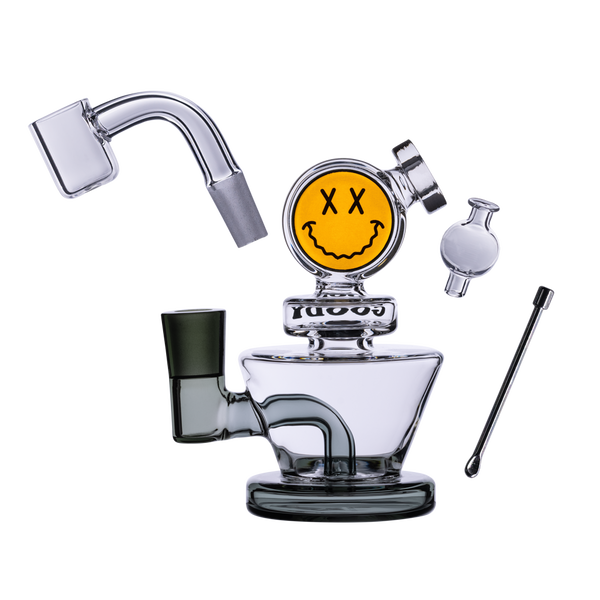 Goody Glass Black Big Face Mini Dab Rig