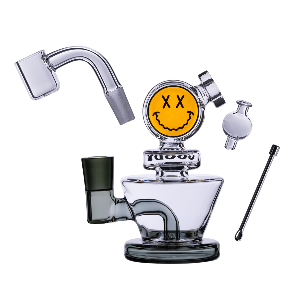 Goody Glass Black Big Face Mini Dab Rig - 2