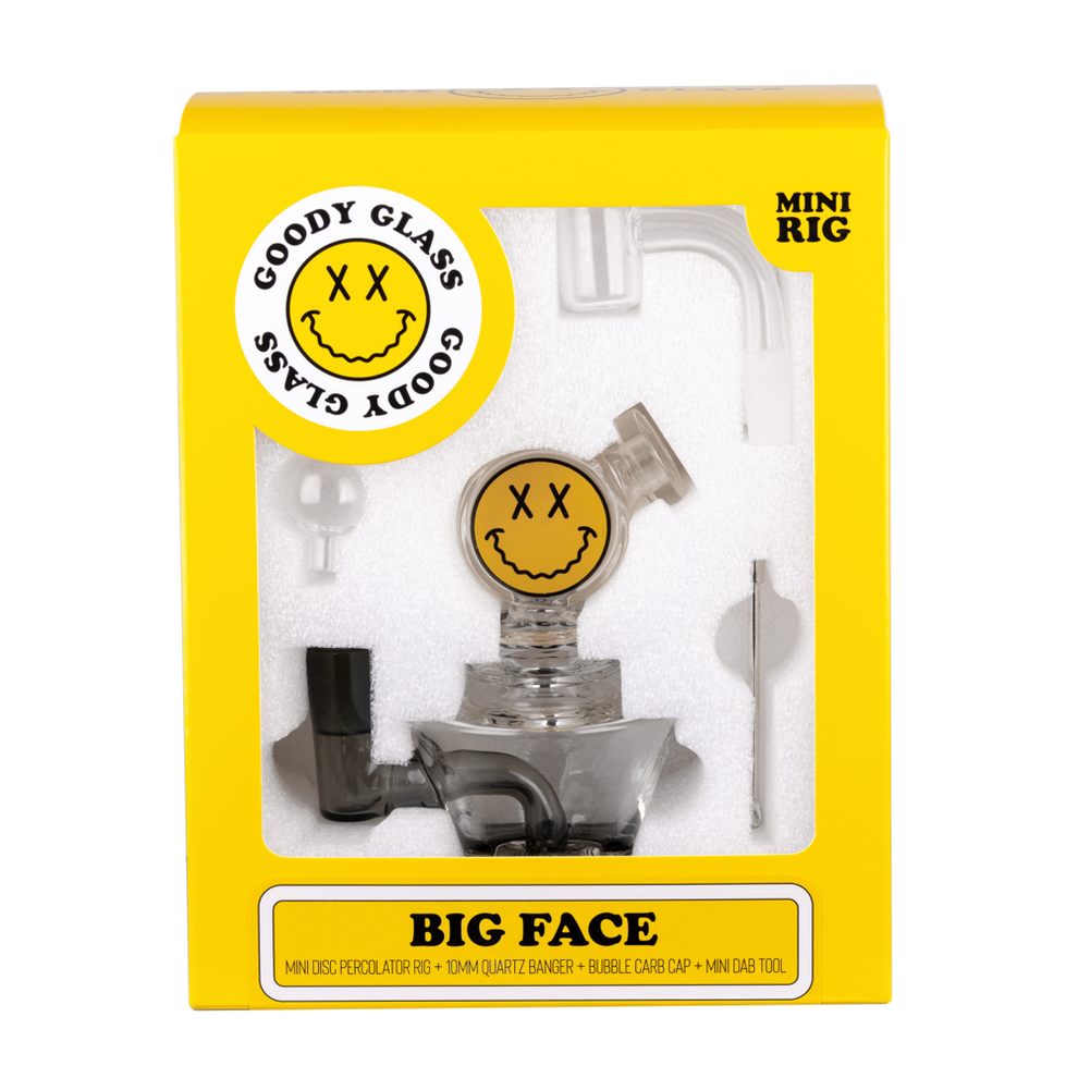Goody Glass - Big Face Mini Dab Rig 4-Piece Kit - 9