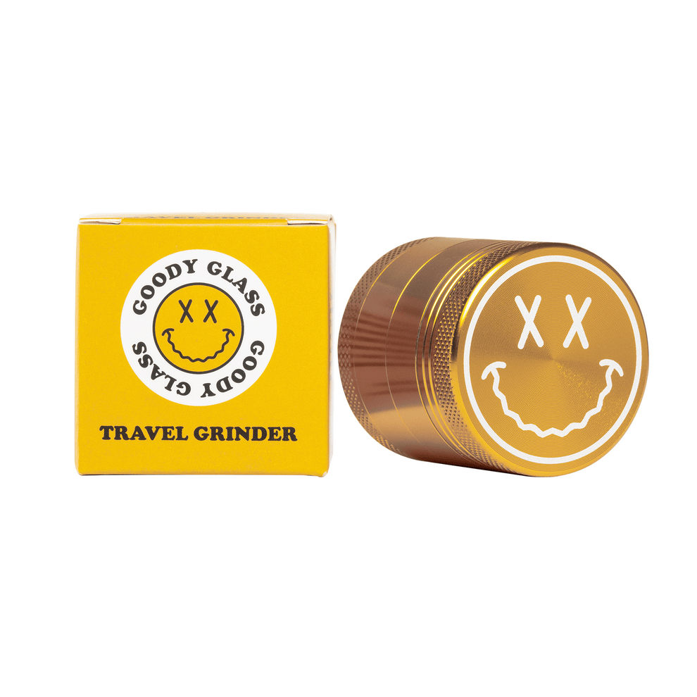 Goody Glass Big Face Aluminum Herb Grinder - Travel Size - 1