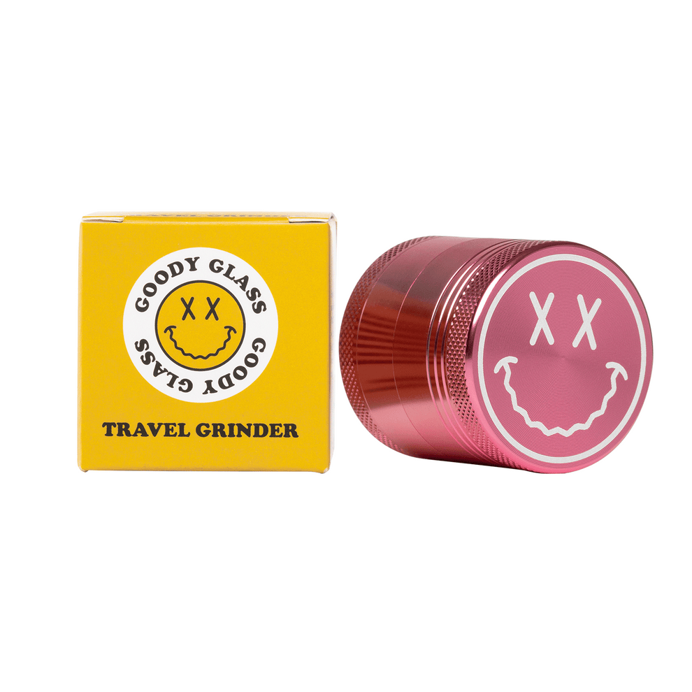 Goody Glass Big Face Aluminum Herb Grinder - Travel Size - 3