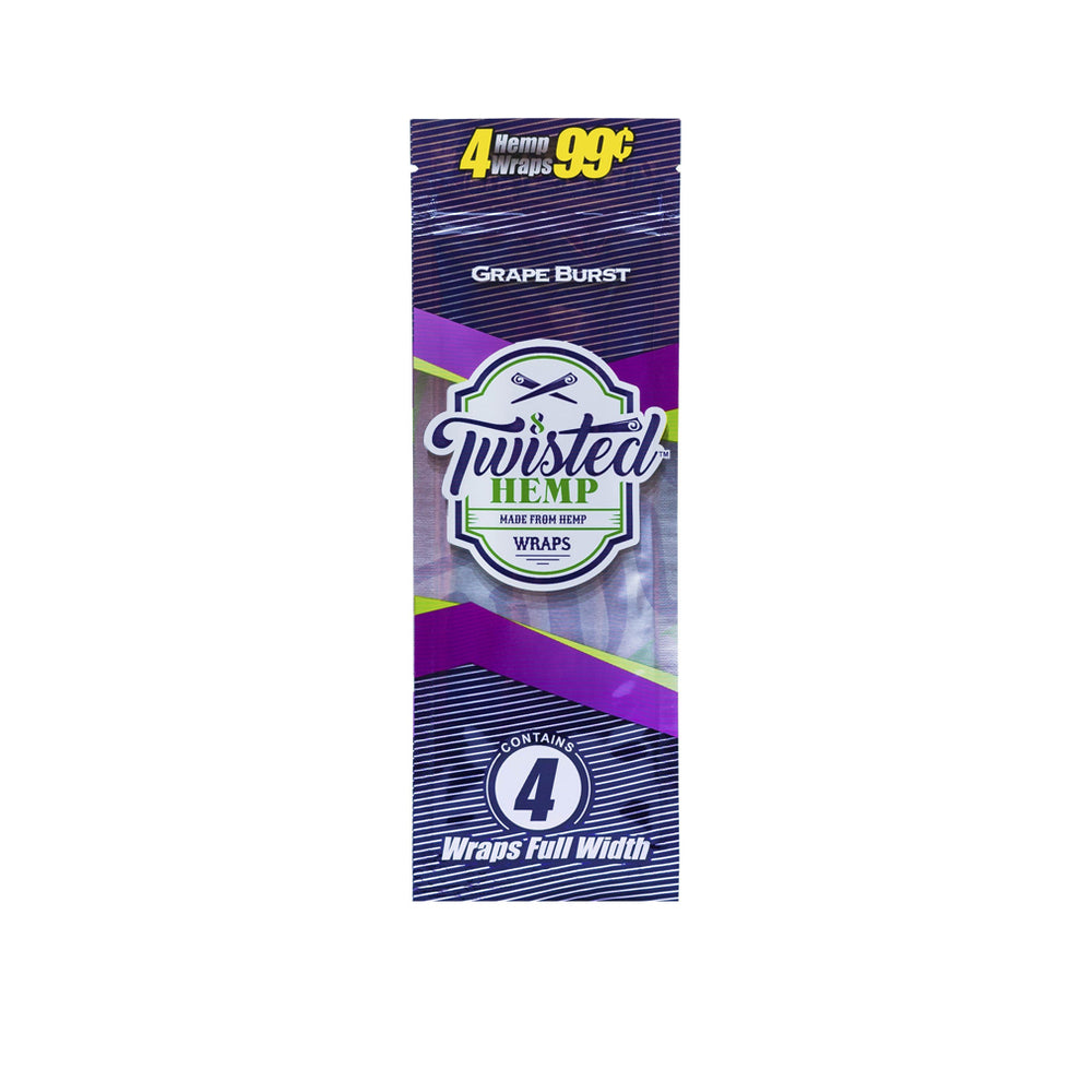 Twisted Hemp Grape Burst Hemp Rolls 4PK - 4