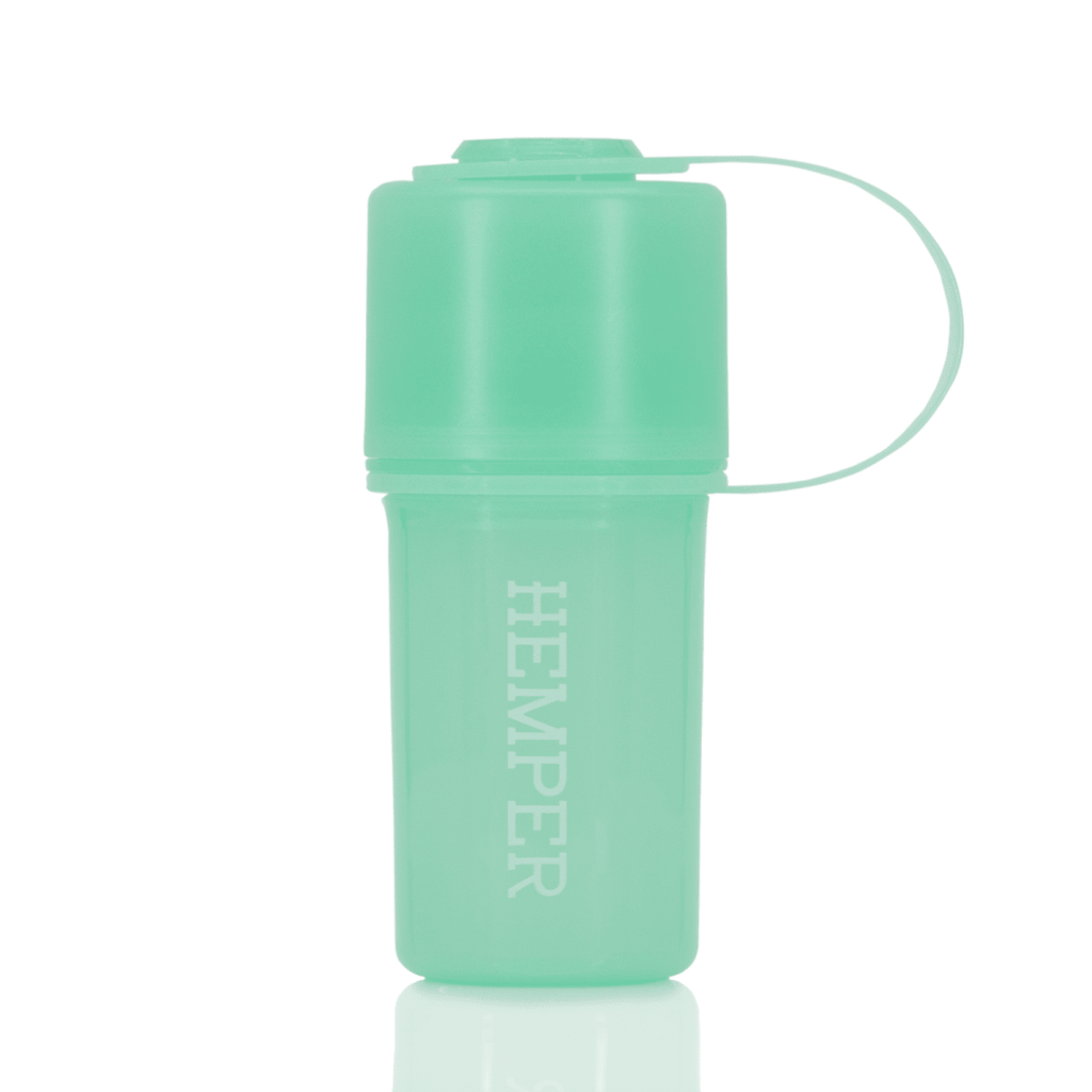 Glow Blue HEMPER Keeper Smell Proof Storage Case And Grinder
