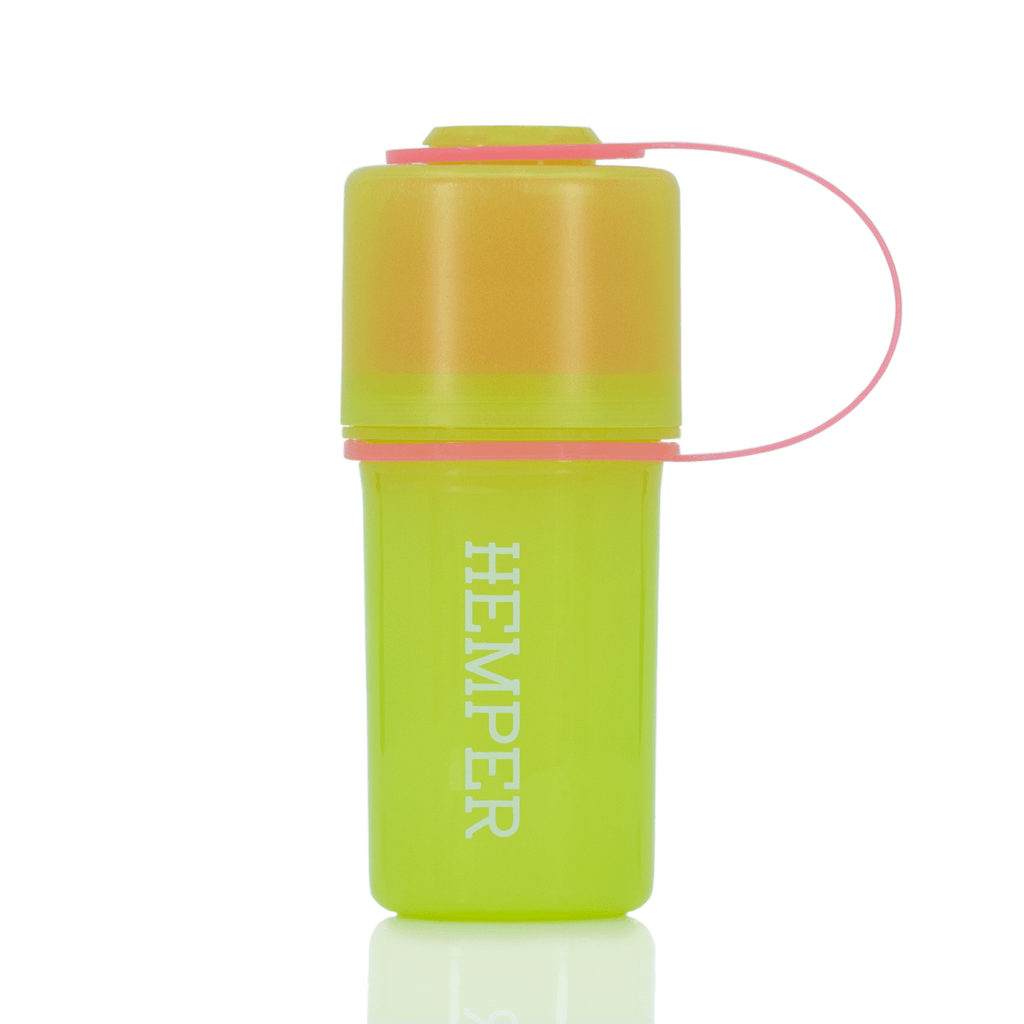 Glow Green HEMPER Keeper Smell Proof Storage Case And Grinder