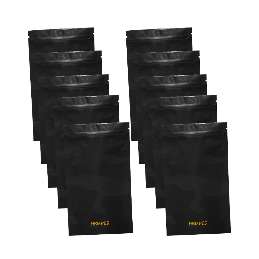 HEMPER Medium Black Camo Smell Proof Bags - 2