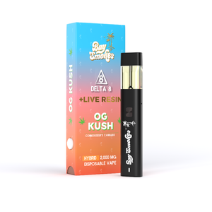 Bay Smokes - OG Kush Delta 8 + Live Resin 2G Disposable Vape
