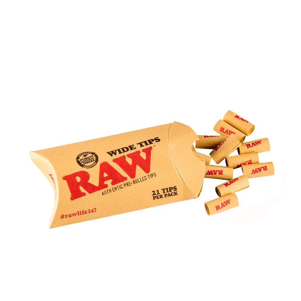 RAW - Wide Pre-Rolled Tips 21ct - 1