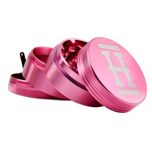 HEMPER 4 Piece Pink Aluminum Herb Grinder - 5
