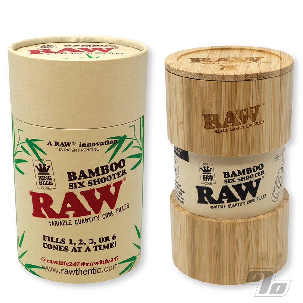 RAW - Bamboo Six Shooter King Size Cone Filler - 1