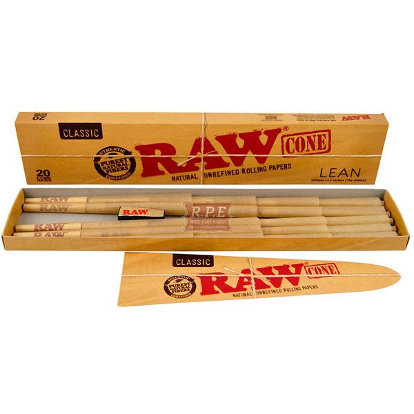 RAW Lean Cones Rolling Papers 20CT - 1